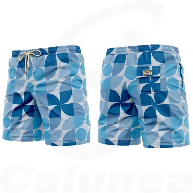 Image du produit Strandshort SQUARES FLOWERS TURBO - boutique Calunéa