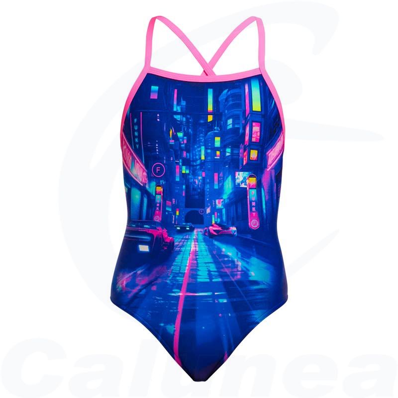 Image du produit Meisjesbadpak CYBER CITY STRAPPED IN ONE FUNKITA - boutique Calunéa