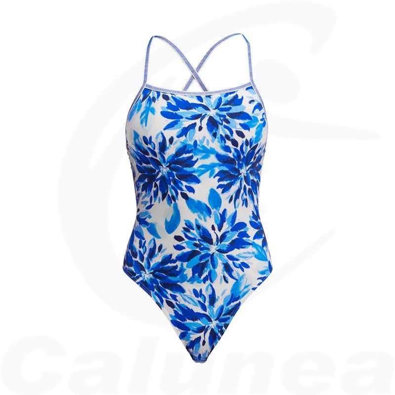 Image du produit Damesbadpak BLOSSOM BLUE TIE ME TIGHT FUNKITA - boutique Calunéa