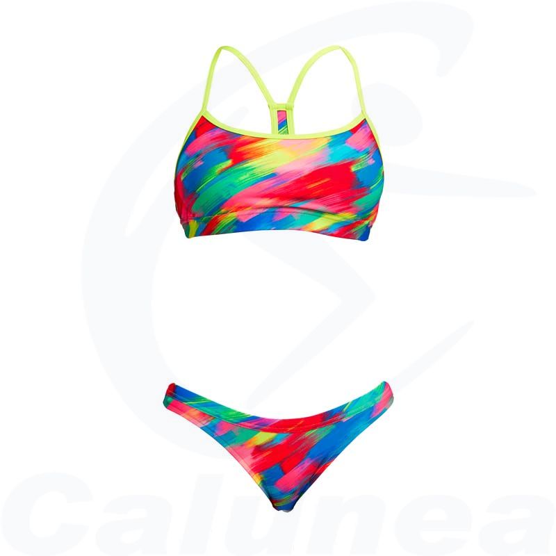 Image du produit 2-Delig damesbadpak / Bikini STROKED HIPSTER SWIM CROP TOP FUNKITA - boutique Calunéa