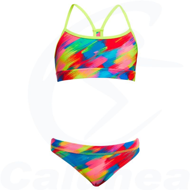 Image du produit 2-Delig meisjesbadpak / Bikini STROKED RACERBACK FUNKITA - boutique Calunéa